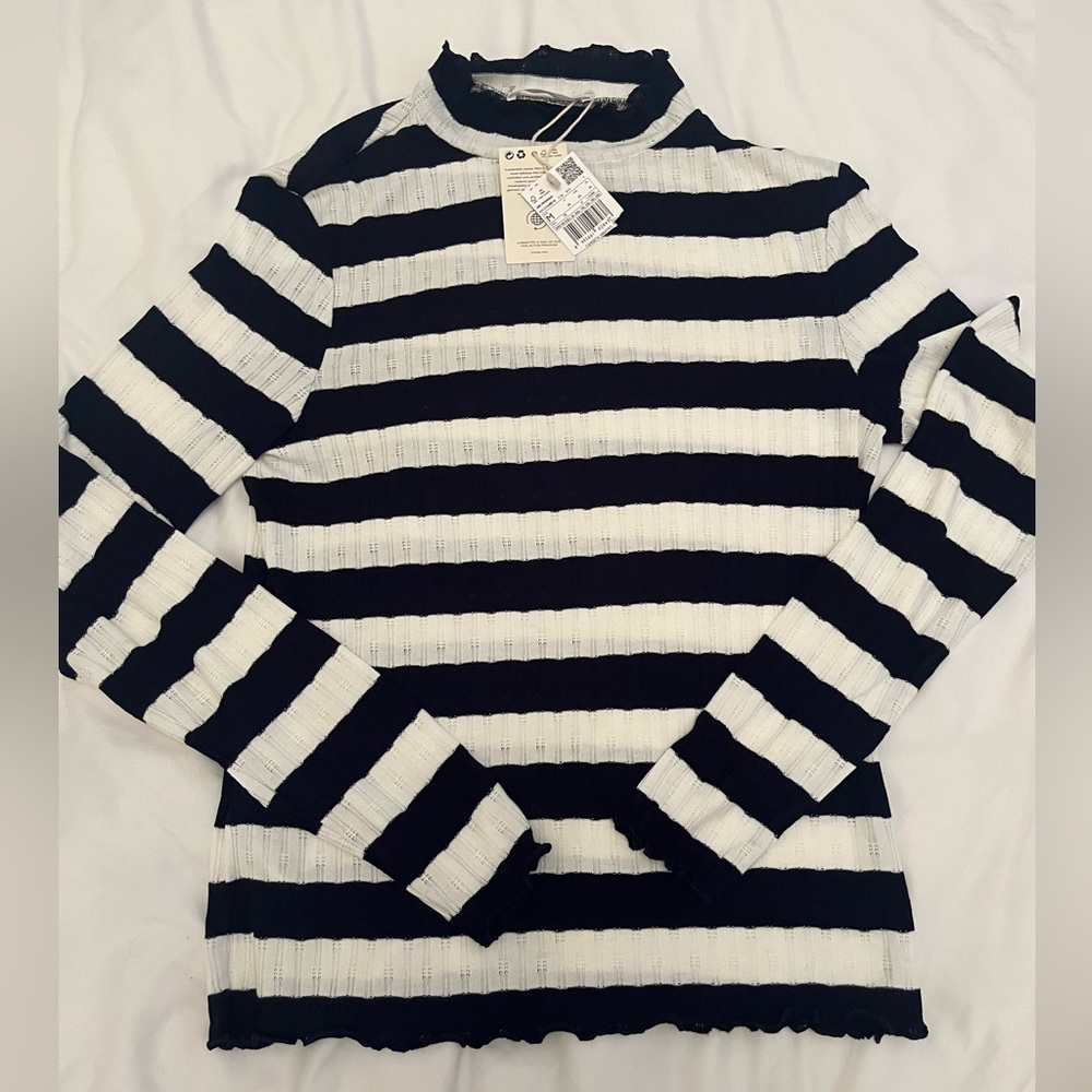 Mango striped long sleeve shirt